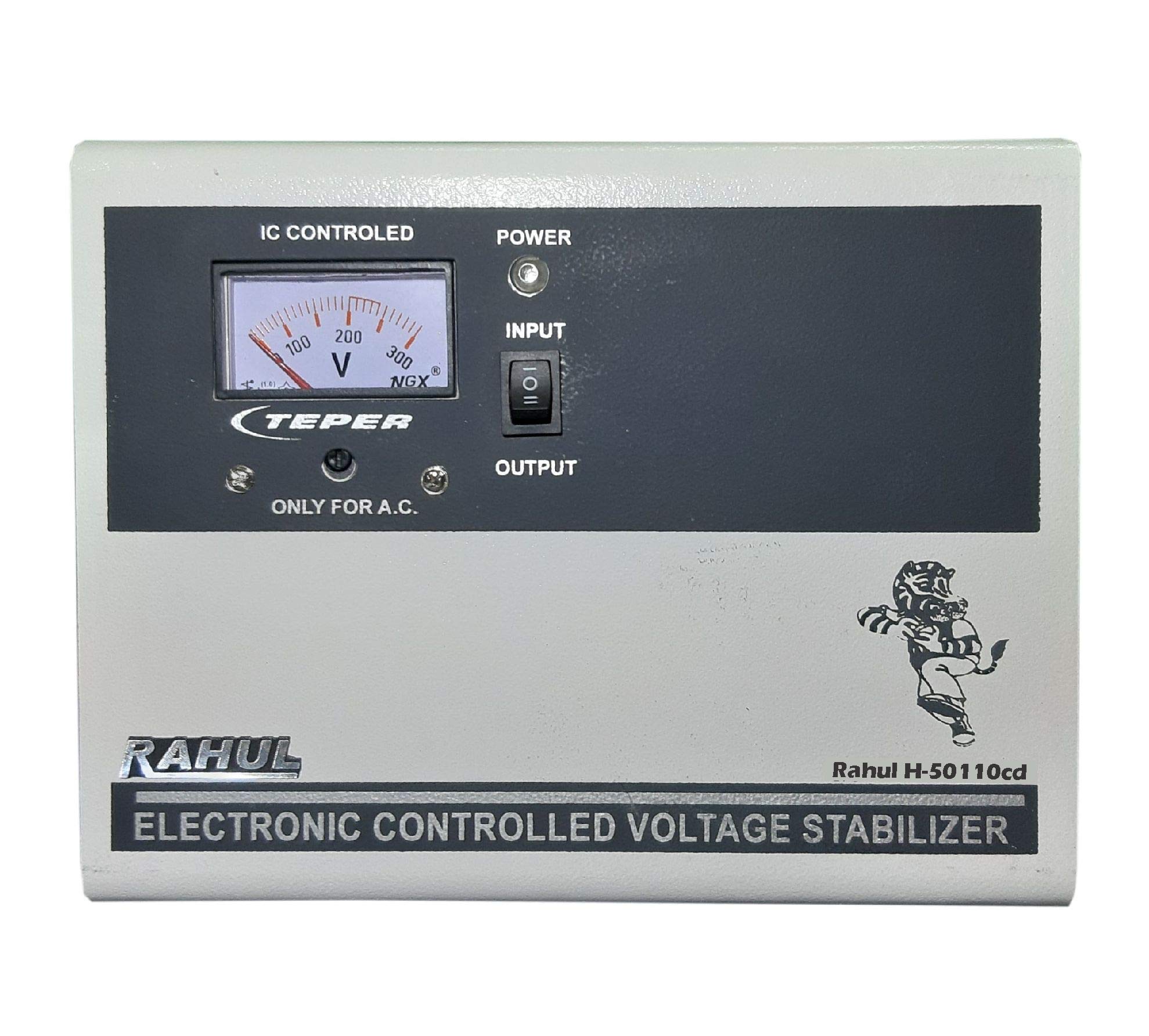 Rahul H-50110cd in Put 100-280 Volt,5 Booster,Best Suitable for 2 Tonns Air Conditioners,If You Use Anything Other Than AC,Then Only Load a Maximum of 10 Amps,Automatic Copper Voltage Stabilizer 4