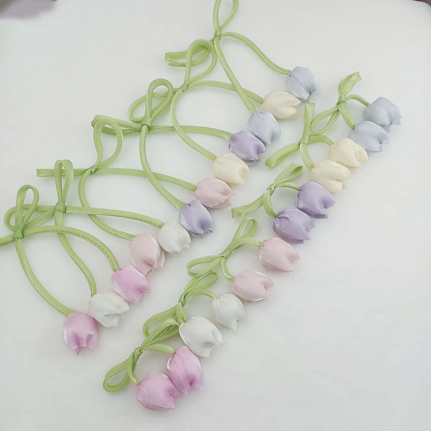 Amazon.com: Tulip Ribbon Strap Bouquet Decoration, 6 Pcs Flower ...