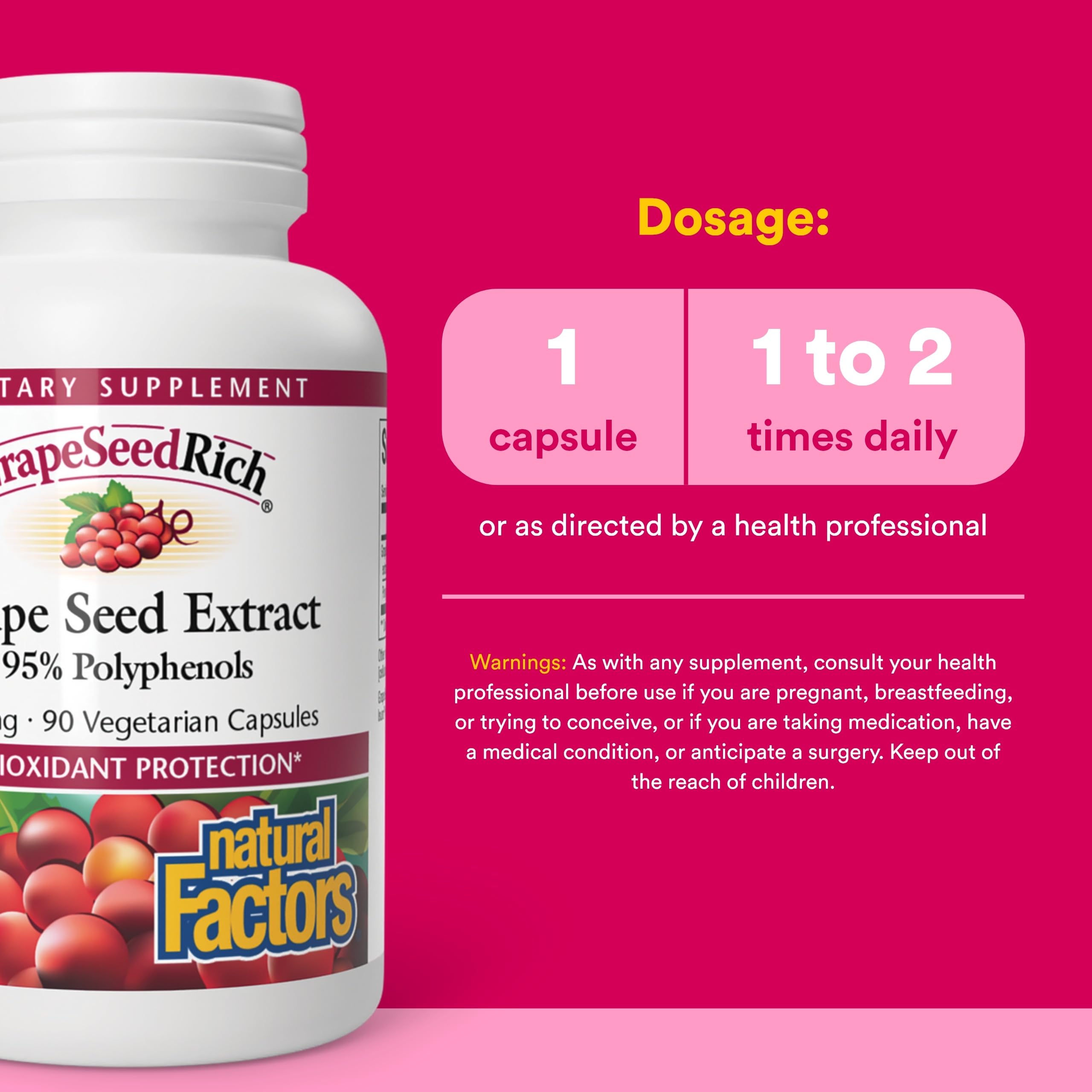 Amazon.com: Natural Factors, GrapeSeedRich Grape Seed Extract