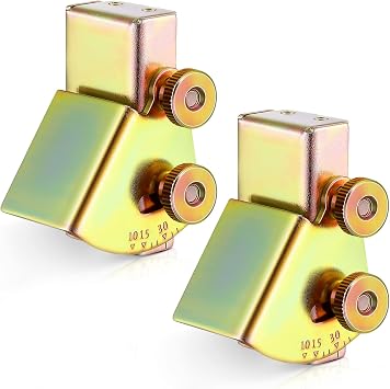 Feekoon Knife Sharpening Angle Guide for 1 x 30 Belt Sander, Adjustable Angle Guide from 10 to 45, Blade Sharpener Jig Sharp Universal Knife Angles Guides, Sharpen Exact Angles2 Pcs,into Belt