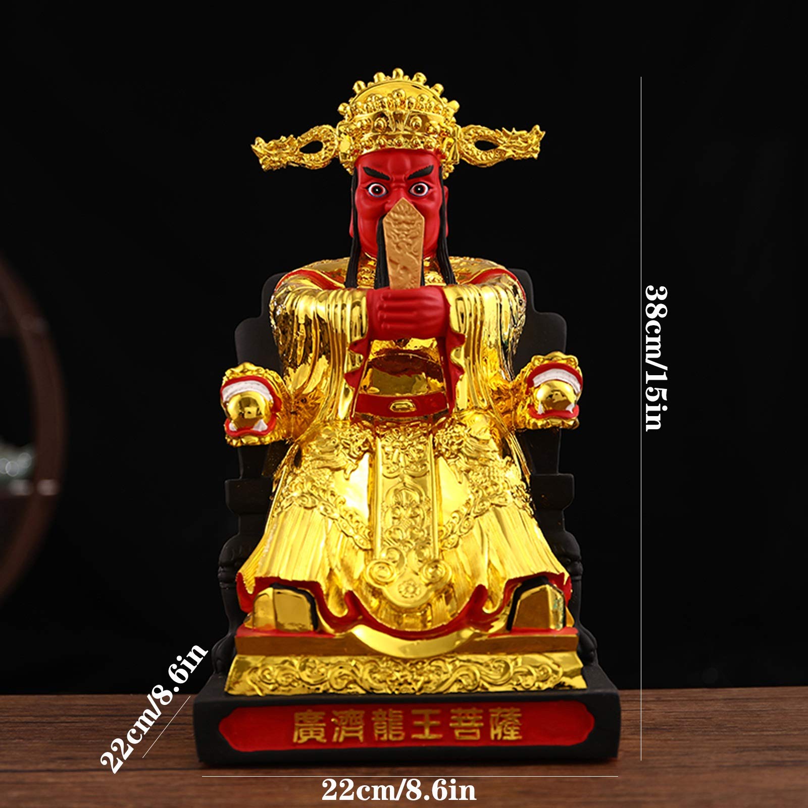 For el hogar, oficina, escritorio, mesa, decoración del baño, estatuas de Buda, estatua de Buda Feng Shui chino, figuras y coleccionables de resina de 15 ", decoración espiritual for la sala de estar,