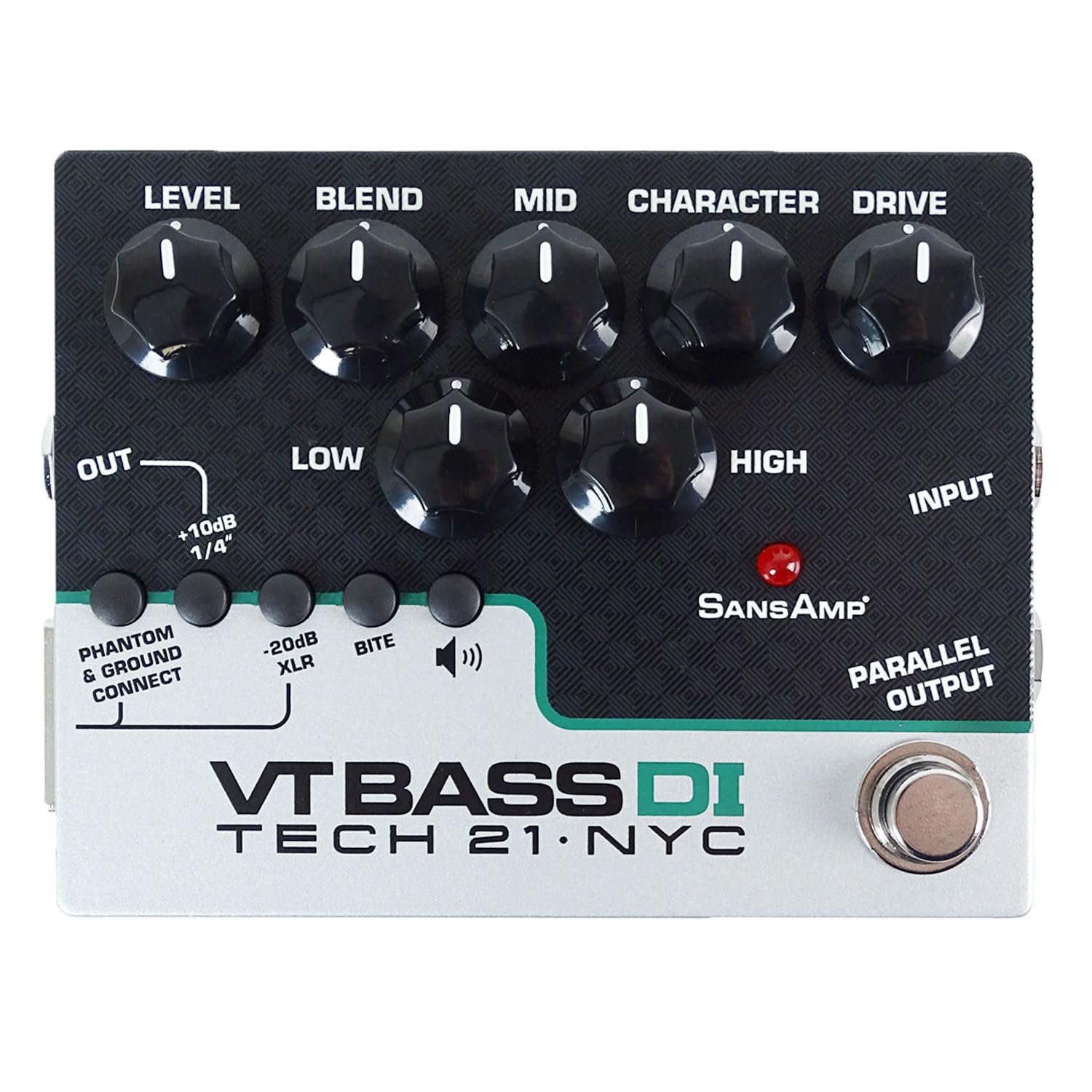 SansAmp Character VT Bass DI Preamp Effektpedal + keepdrum Netzteil