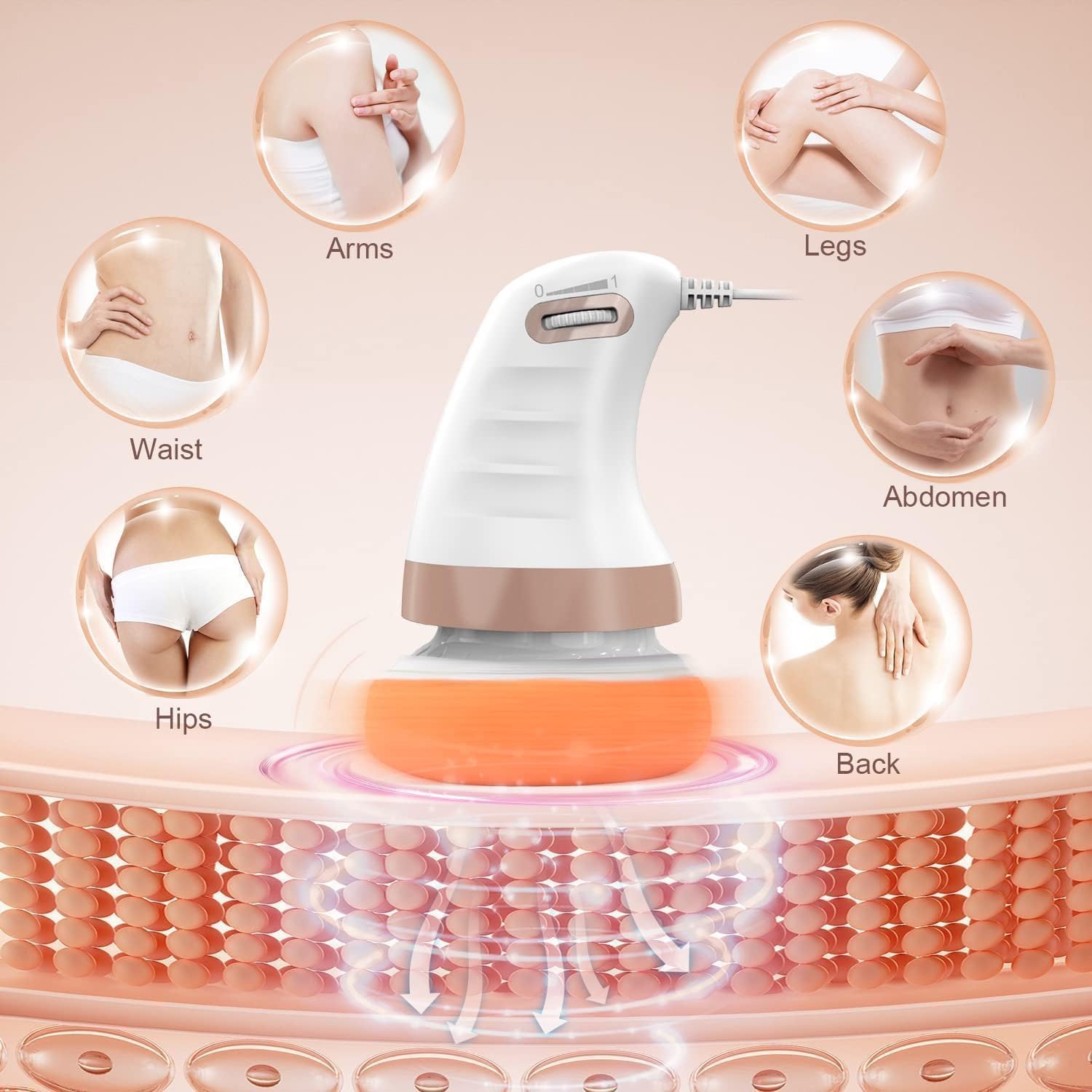 ATHA Cellulite Remover Massager | Handheld Electric Cellulite Body Contouring Massager with 3 Skin-Friendly Pads | Handheld Body Massager for Toning Abdomen, Legs, arms and Thighs (Multicolor) ATHA Cellulite Remover Massager | Handheld Electric Cellulite Body Contouring Massager with 3 Skin-Friendly Pads | Handheld Body Massager for Toning Abdomen, Legs, arms and Thighs (Multicolor)