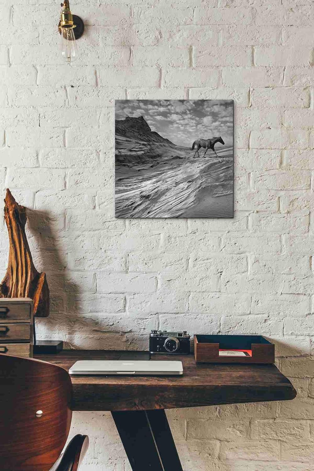 Epic Graffiti 'Mustang Mountain' by Dariusz Klimczak, Canvas Wall Art, 12"x12"