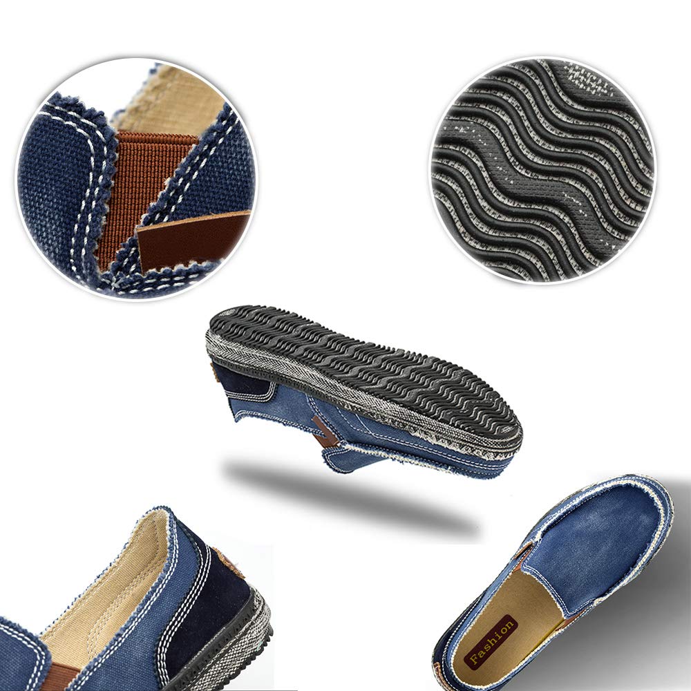 Herren Espadrilles Freizeitschuhe Segeltuch Faulenzer Schlupfen Flache Freizeitschuhe Erbsen Schuhe Fahrschuhe Bootsdeck Schuhe Halbschuhe