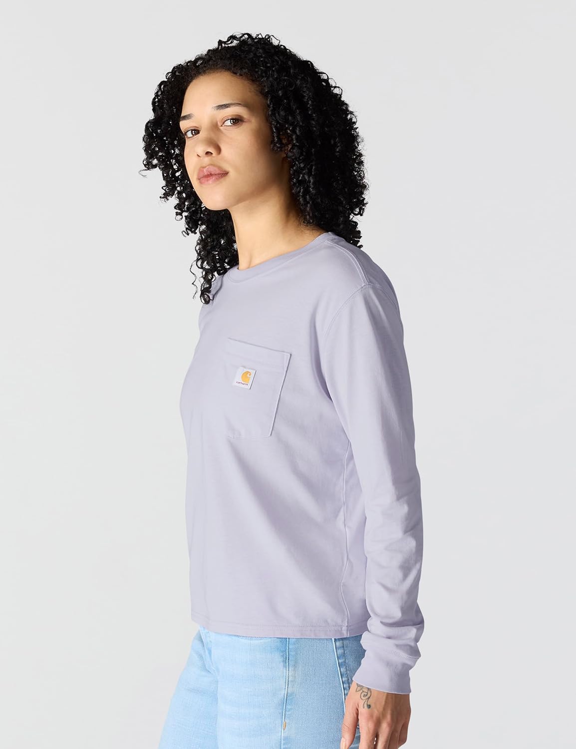 Carhartt Womens Tencel Fiber Series Loose Fit Long-Sleeve Pocket T-Shirt - Image 2
