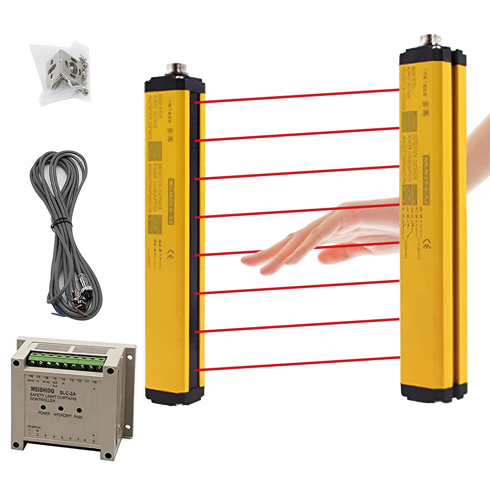 Protection des mains par capteur infrarouge pour éviter les accidents de presse