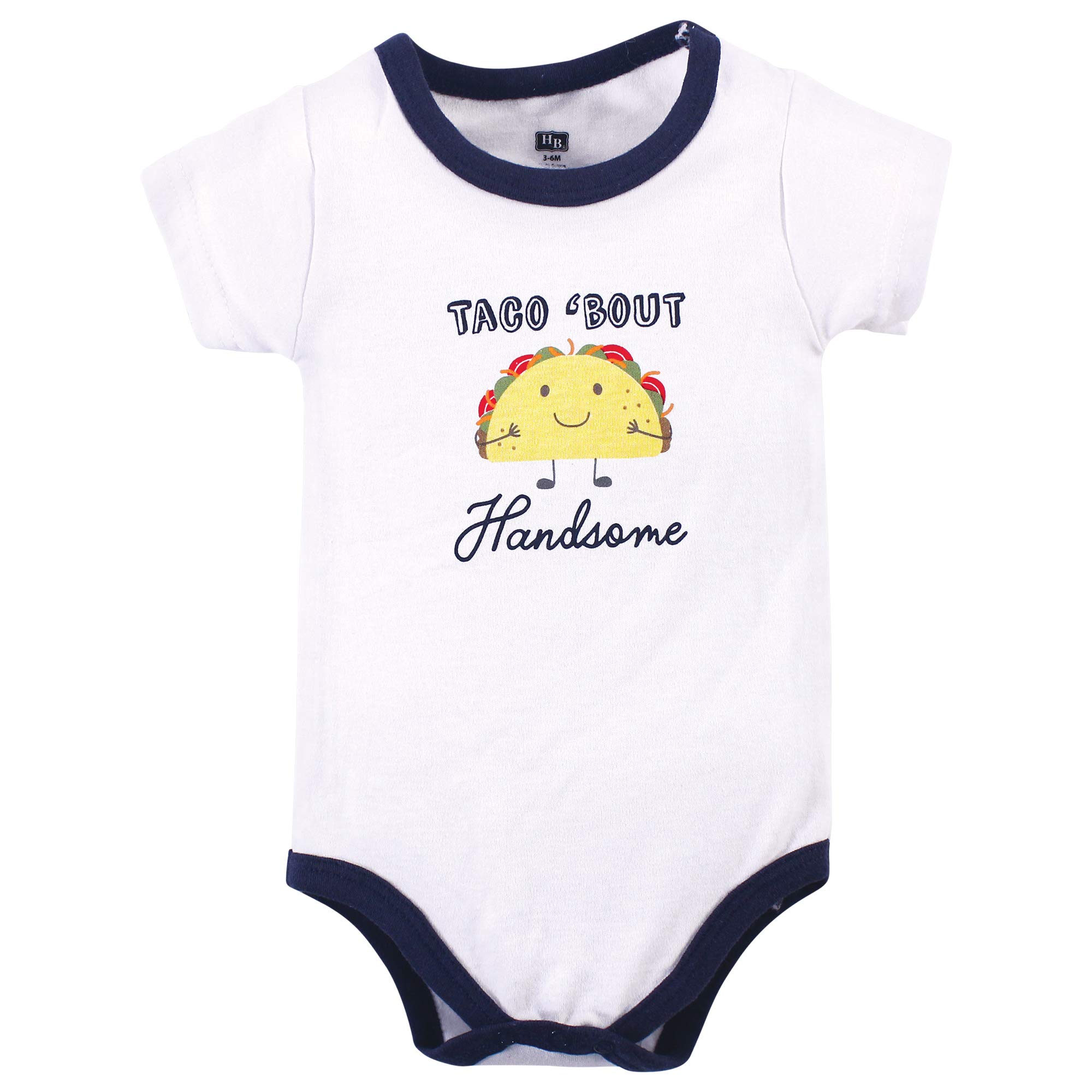 Hudson Baby Dziecięcy chłopcy unisex bawełniane body dla chłopców i mężczyzn, zestaw szortów i butów, piękna taco, 0-3 miesiące koszulka dla malucha