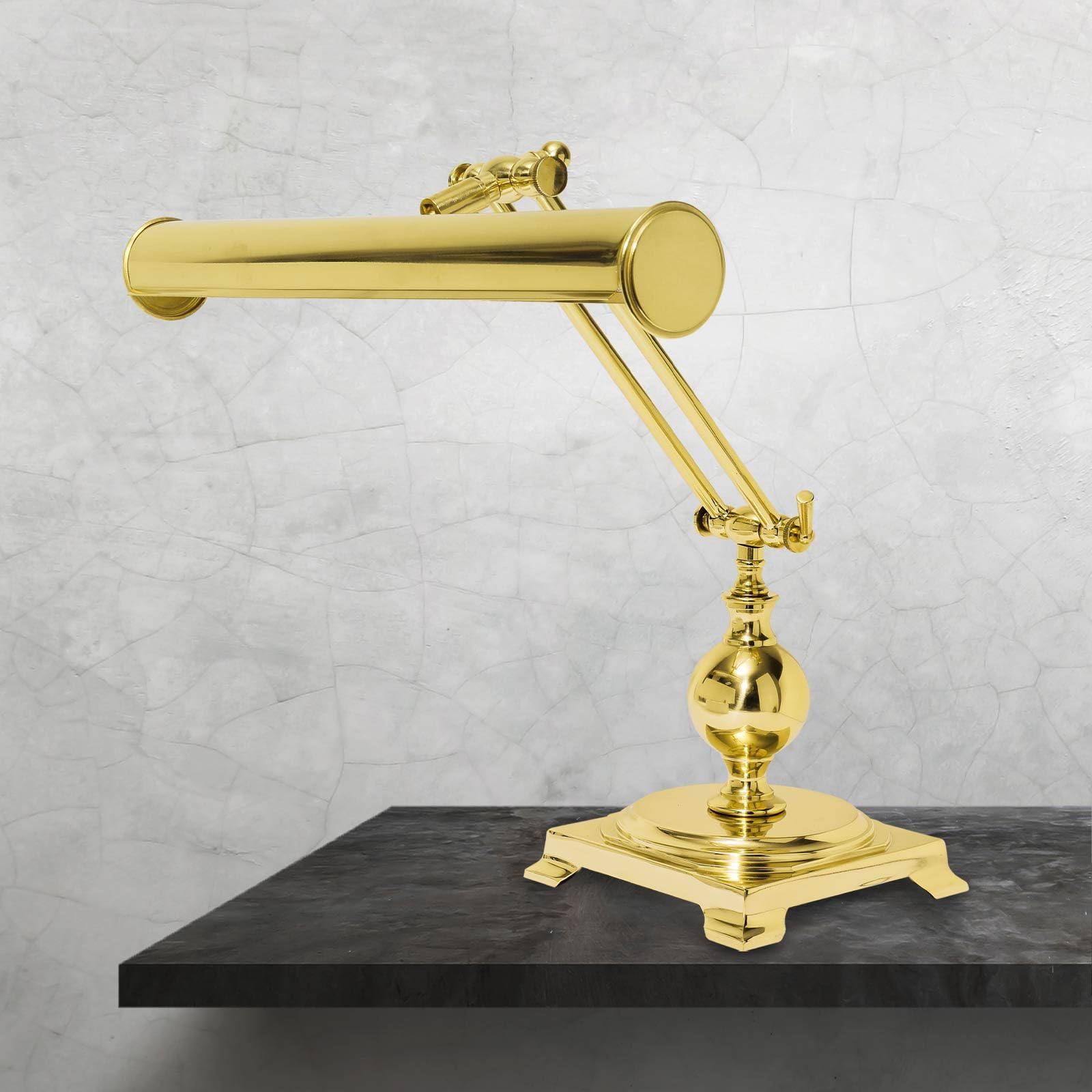 Lampada da tavolo in ottone massiccio alta 43 cm regolabile E14 lampada banker lampada da tavolo lampada da studio lampada da pianoforte