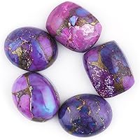 Vista 7 de 5pcs, Bulk Natural Gemstone Cabochon, Polished Flatback Stone, Wholesale Loose Cabs Supply, DIY Jewelry Making, Chakra Healing Crystal, Birthstone