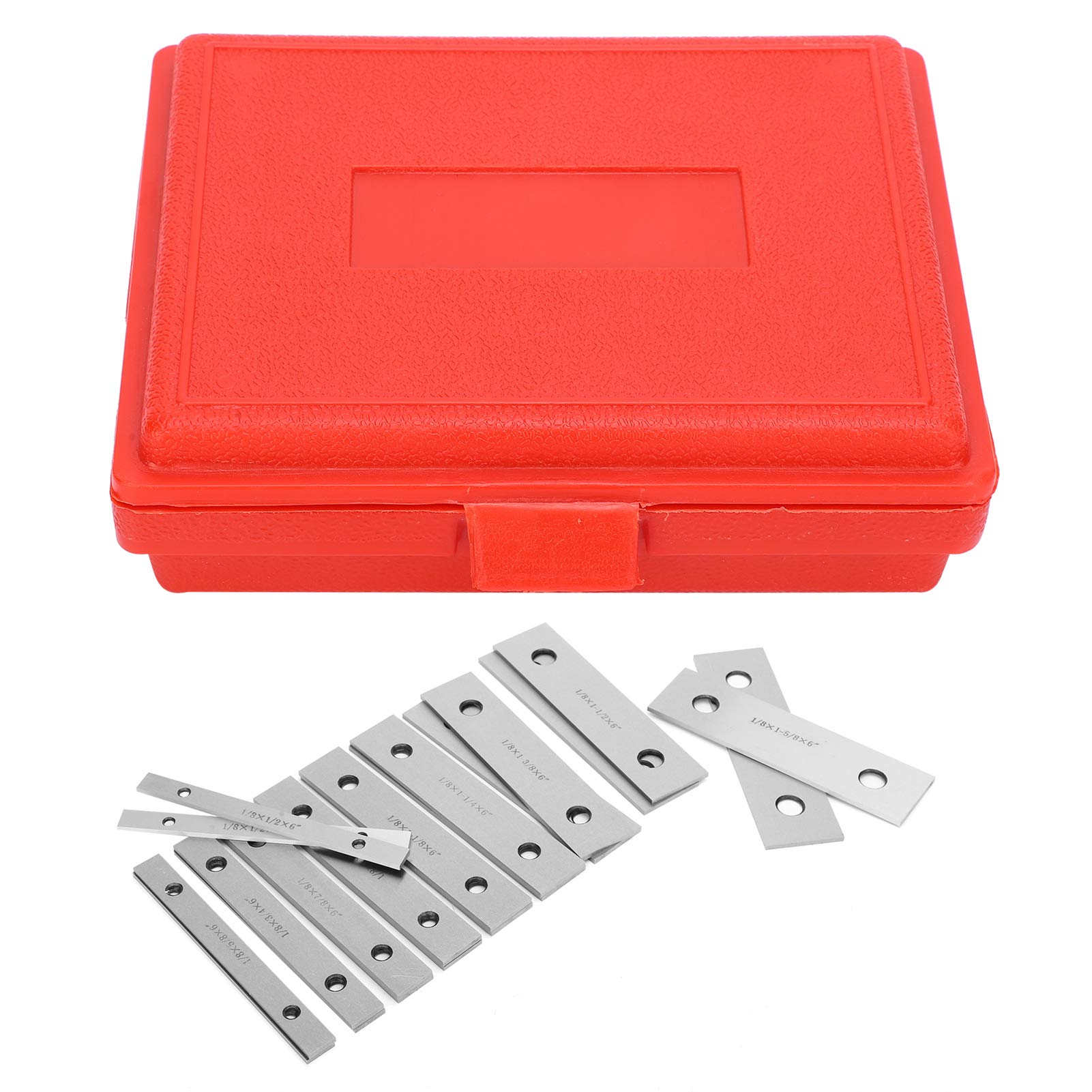 Wakects Juego de 10 Pares de Barras Paralelas Delgadas Herramientas Paralelas de Maquinista de Acero 1 8 Pulgadas X 6 Pulgadas Tierra Endurecida 0 0005 Precisión para Torno Fresado Conjunto de