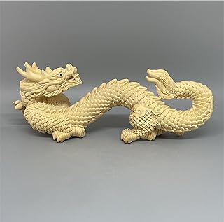 木彫り 龍の置物 風水グッズ玄関龍 吉祥開運 五本爪 縁起物 干支 風水 開運 風水黄金龍 龍神様 昇運金龍 龍神様 グッズ 金運上がる置物(高さ16*7*3.5cm) (B)