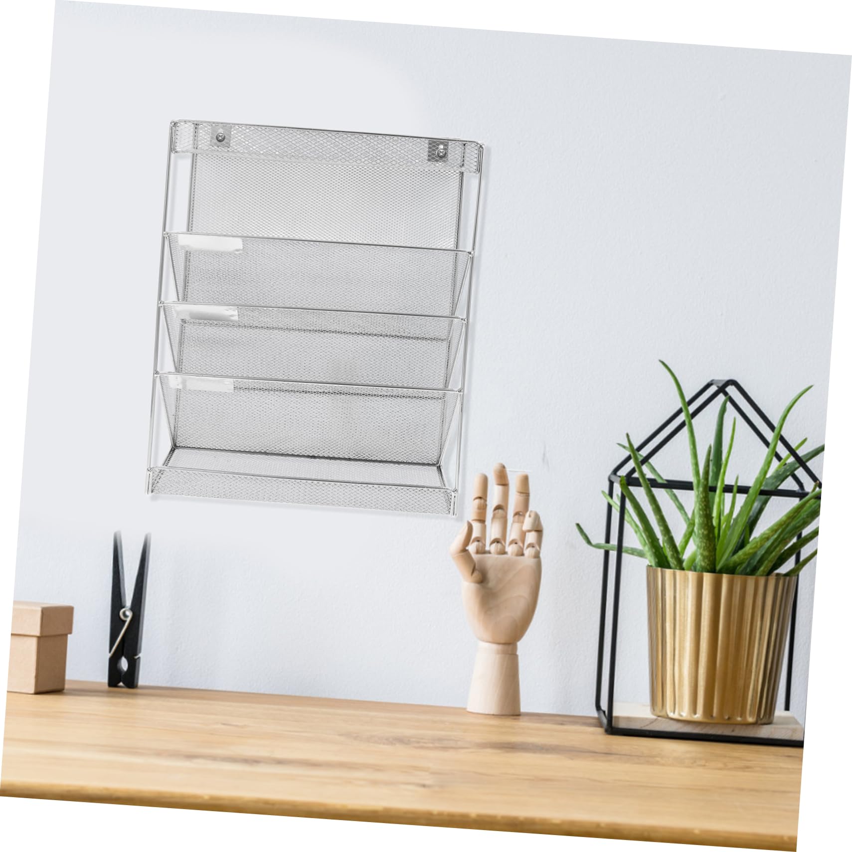 Wand Aktenorganizer 1 Satz aus Eisen, Wandmontiert, Mehrstufig
