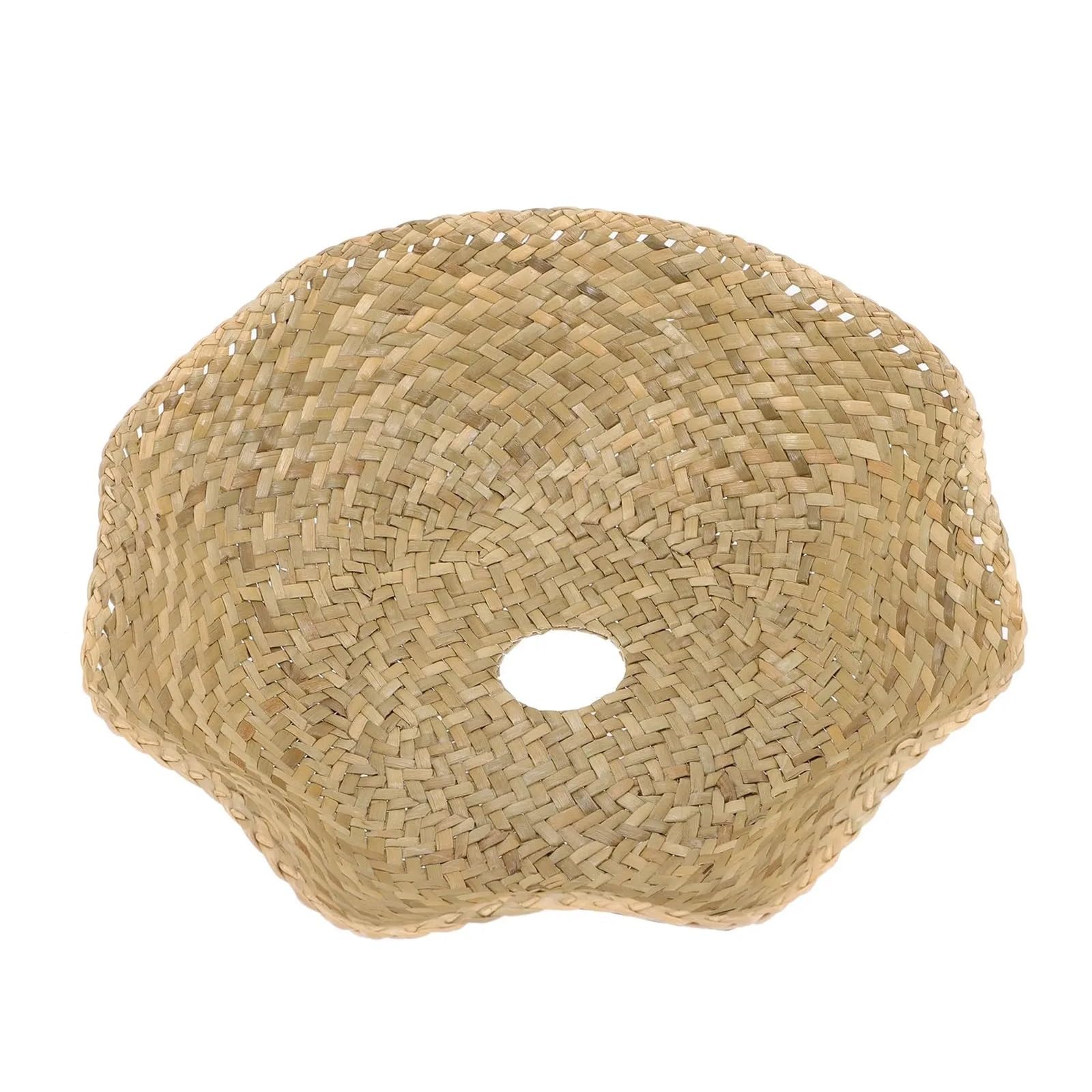 Qmvdojr One Color Lantern Lampshade Woven Straw Cover Hanging Light Fixture Chandelier Shade Olive Green Home Bedroom Garden Study