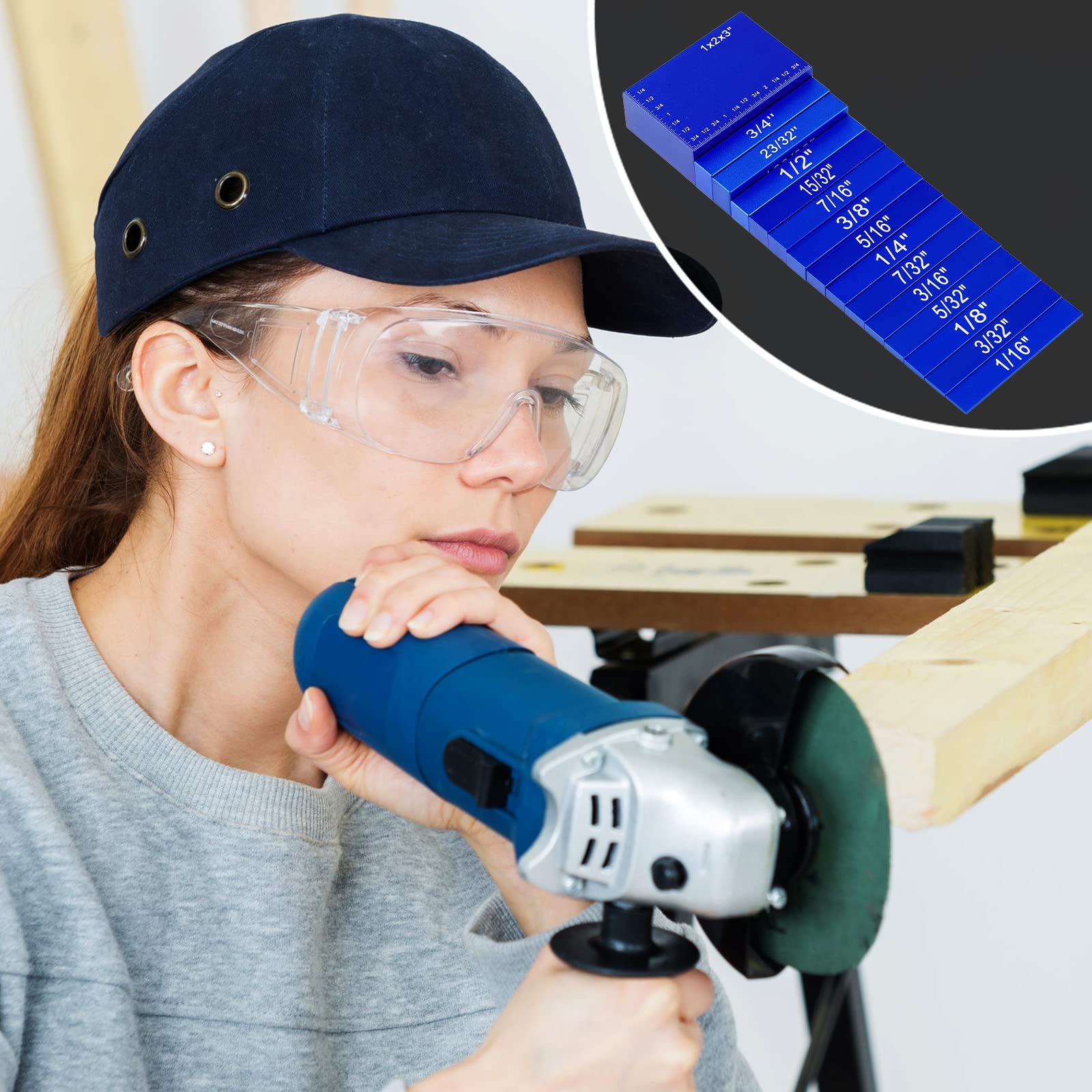 Setup Blocks Height Gauge Set, 15 Pieces Precision Saw Kit Drill Press