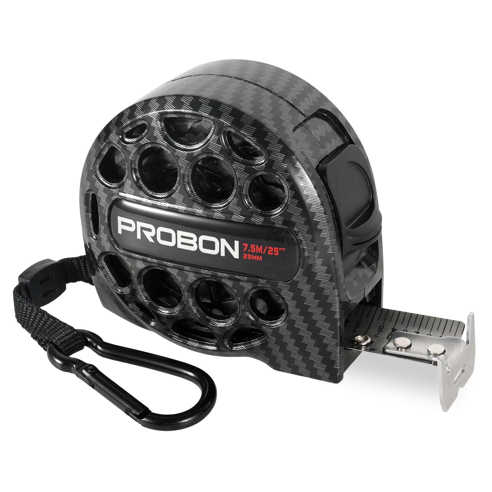 2026 New Black Tape Measure 25FT/7.5M Stainless Steel Measuring Tape with Double Sided Scale Waterproof Retractable Measure Ruler Handy Measurement