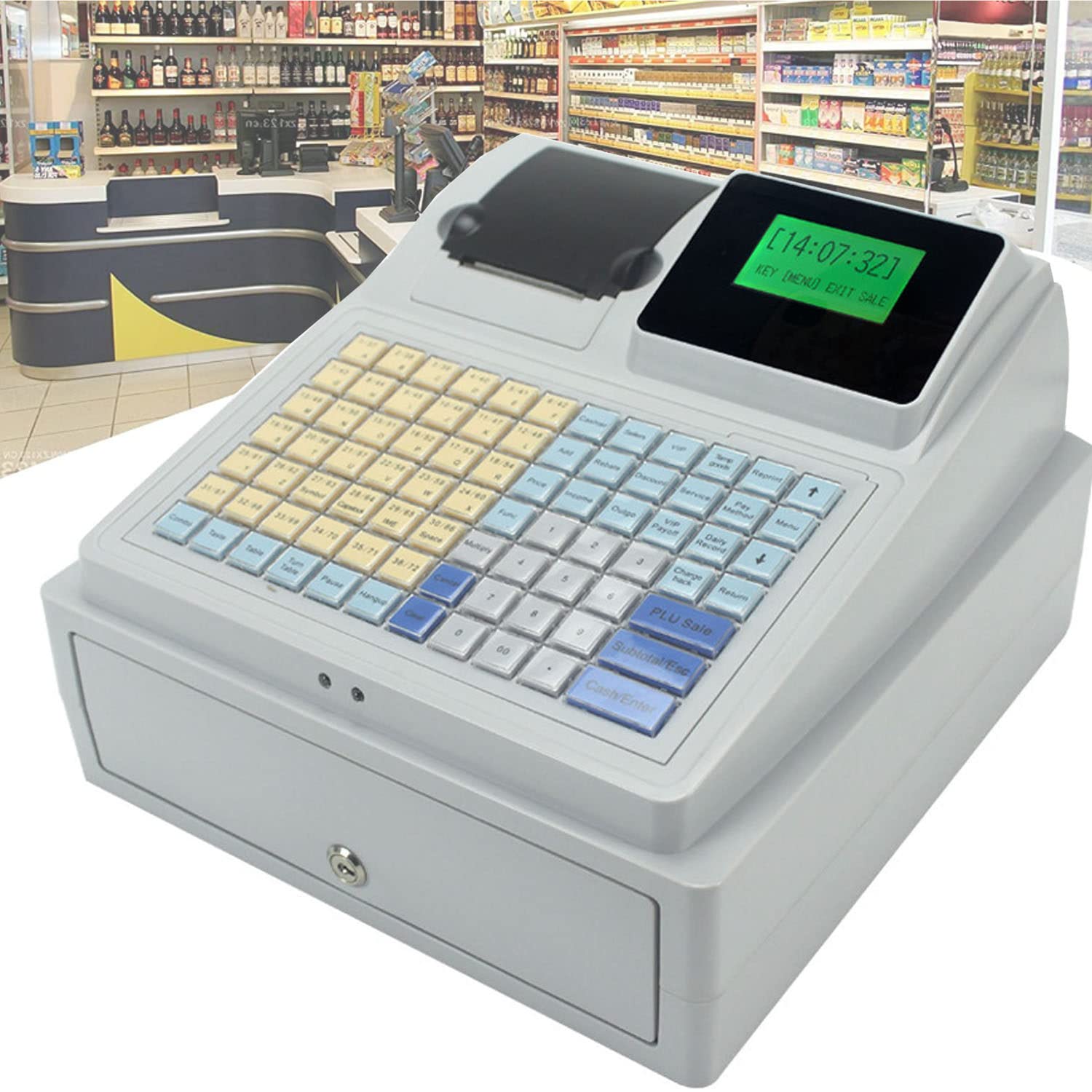 Amazon.com: Electronic 81 Key Cash Register POS System Electric