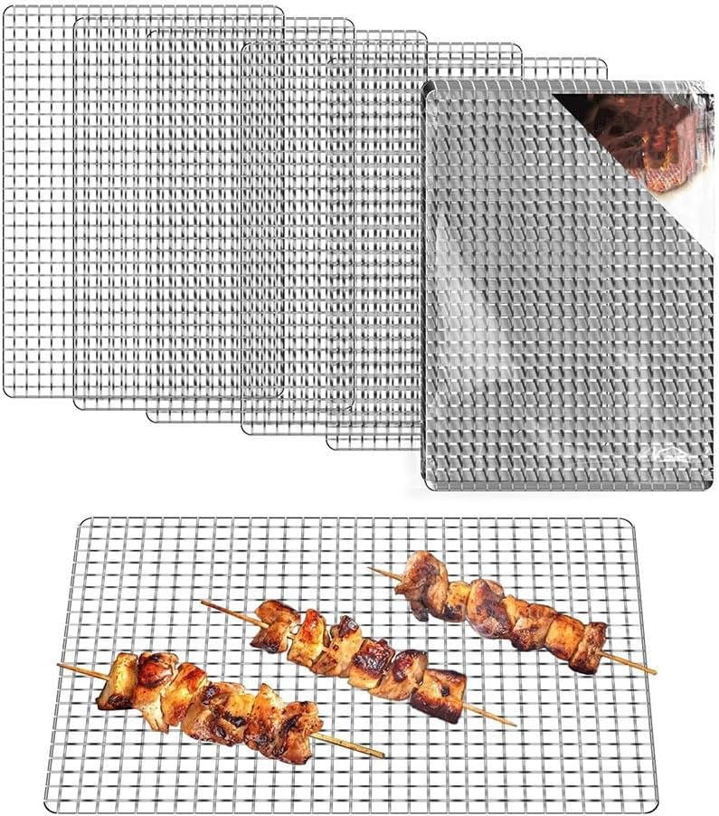 Grill Topper,Disposable Grill Grates,10Pcs 11.8x15.7In Baking Rack Replacement,BBQ Accessories for Outdoor Smoker Grills