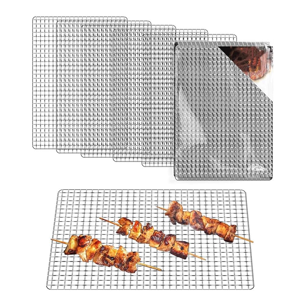 Eioeeklop Grill Topper,Disposable Grill Grates,10Pcs 11.8x15.7In Baking Rack Replacement,BBQ Accessories for Outdoor Smoker Grills