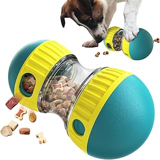 Speedy Panther Interactive Dog Treat Dispensing Ball Toys, Slow Feeder Puzzle Toy, Training and Enrichment Toy for Small Medium Large Dogs, Green and Yellow