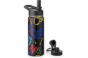 "Fortnight Party" 18oz Insulated Water Bottle with Straw Lid & Spout Lid