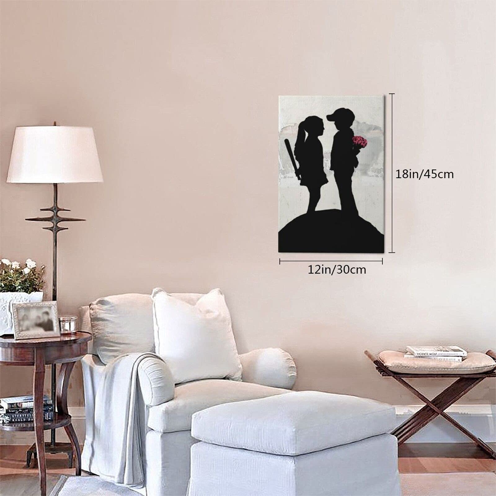 Amazon.co.jp: バンクシー Boy Meets Girl 絵画 装飾画 アートパネル