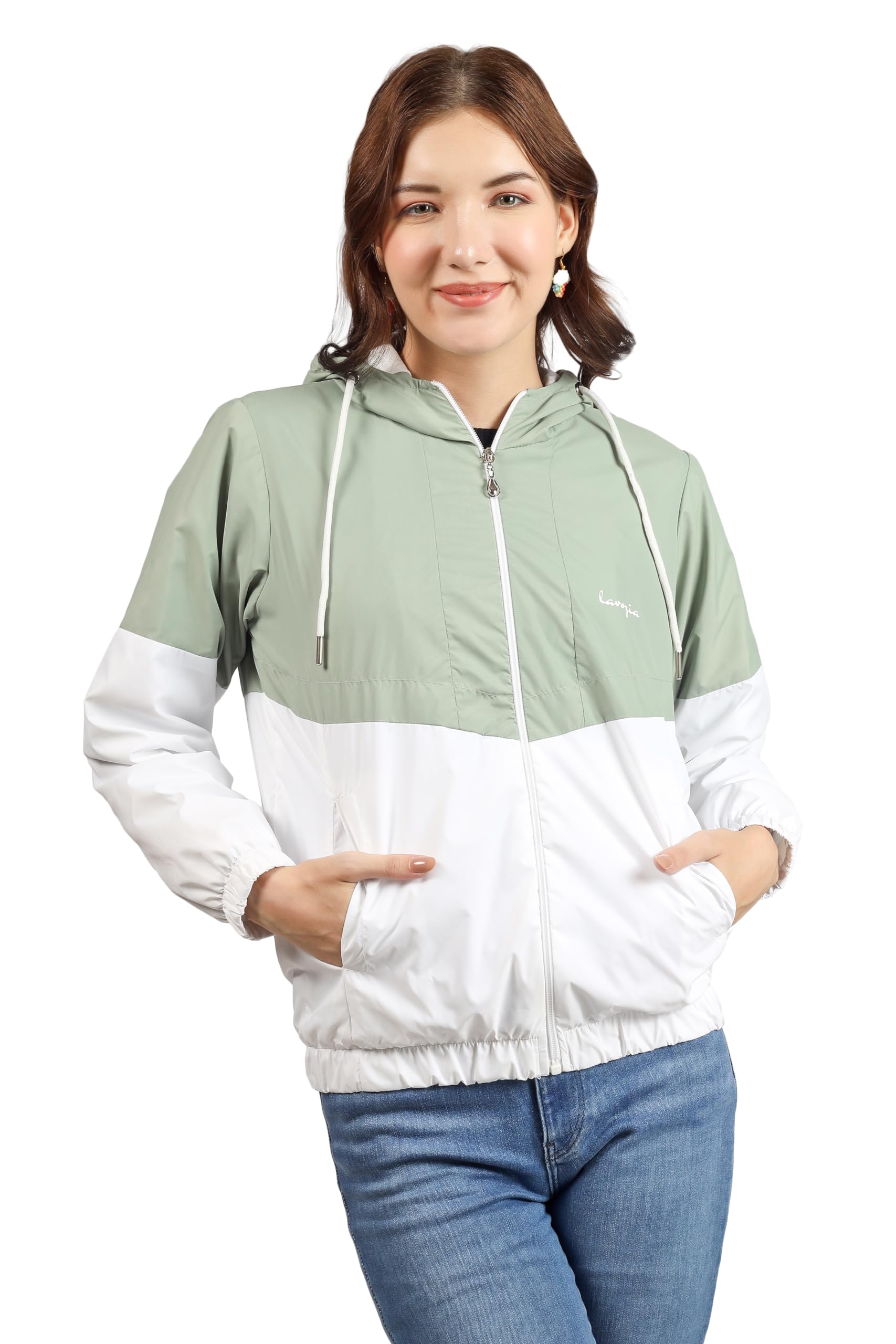 HRX Women Standard Length Polyester Jacket for GYM/Upper Jacket in neutral