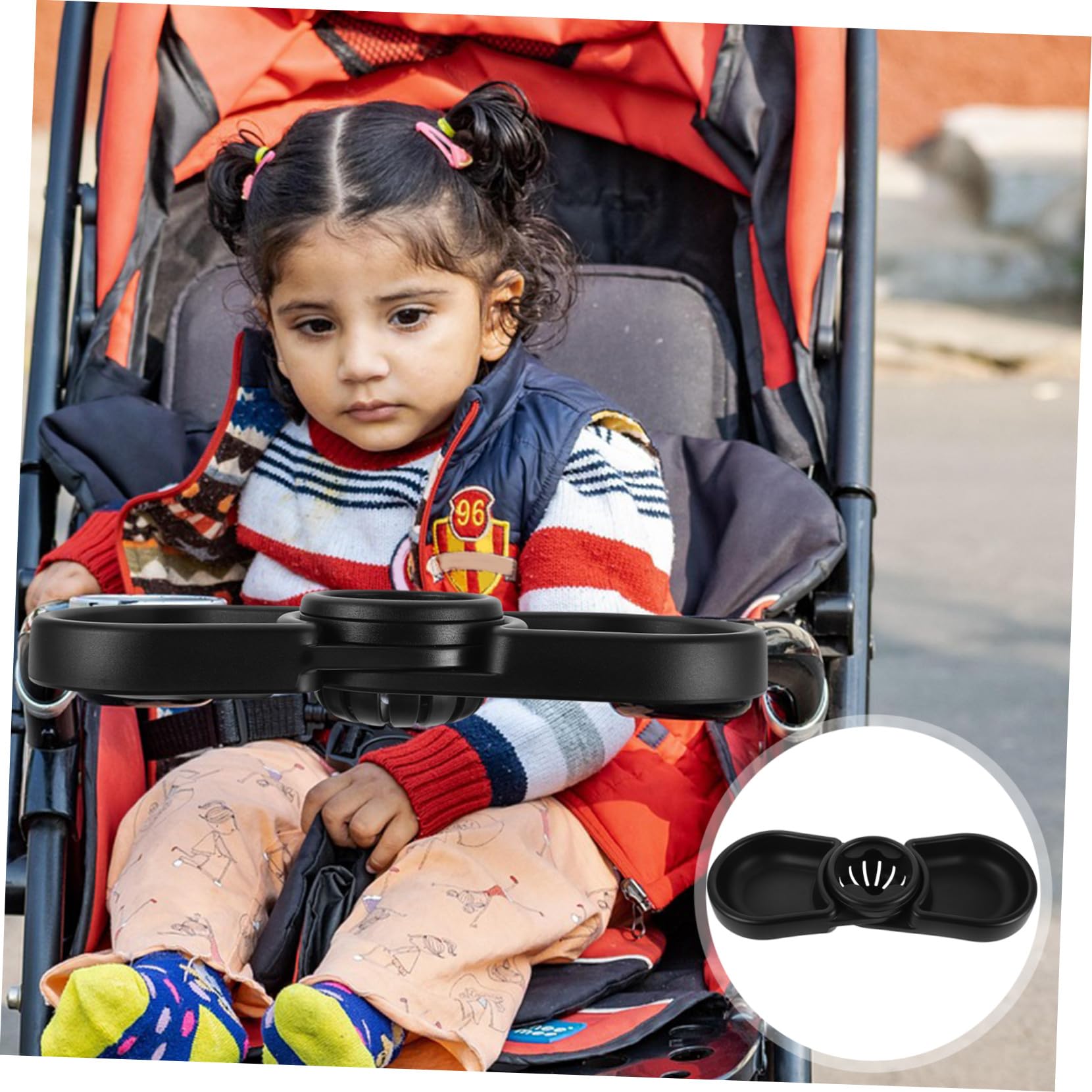 Plateau de Poussette Détachable pour Garçon Fille Plateau Alimentaire et Support à Collations Compatible Plupart des Modèles