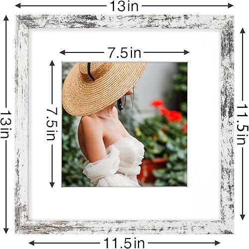 Vista 275 de Vittanly - Juego de 9 portarretratos, plexiglás resistente a rupturas, exhibe fotos de 12 x 12 pulgadas o, con paspartú, de 8 x 8 pulgadas, marcos