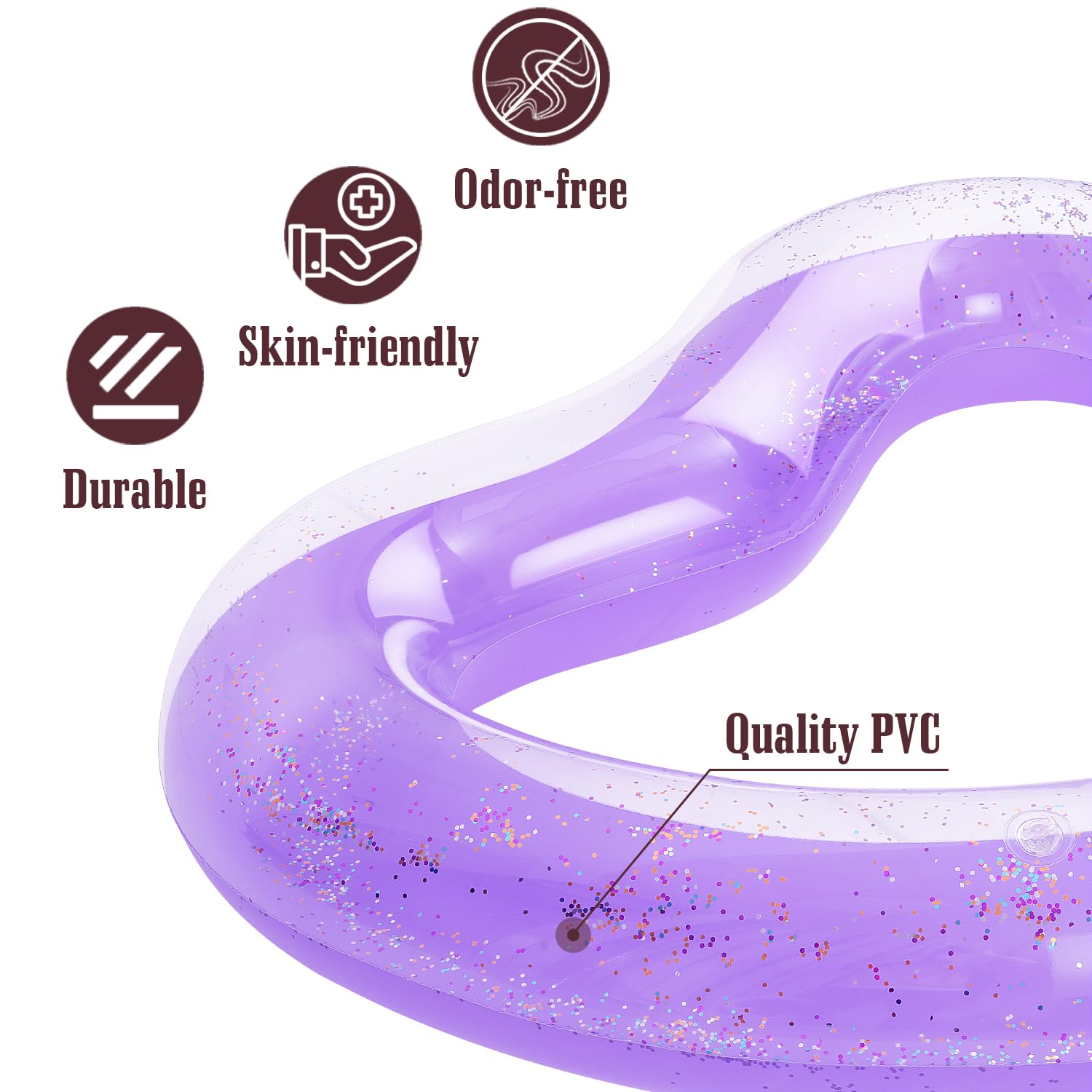 Anello Nuoto Gonfiabile A Cuore - Per Bambini E Adulti, PVC, Per Piscina E Spiaggia - Foto 2