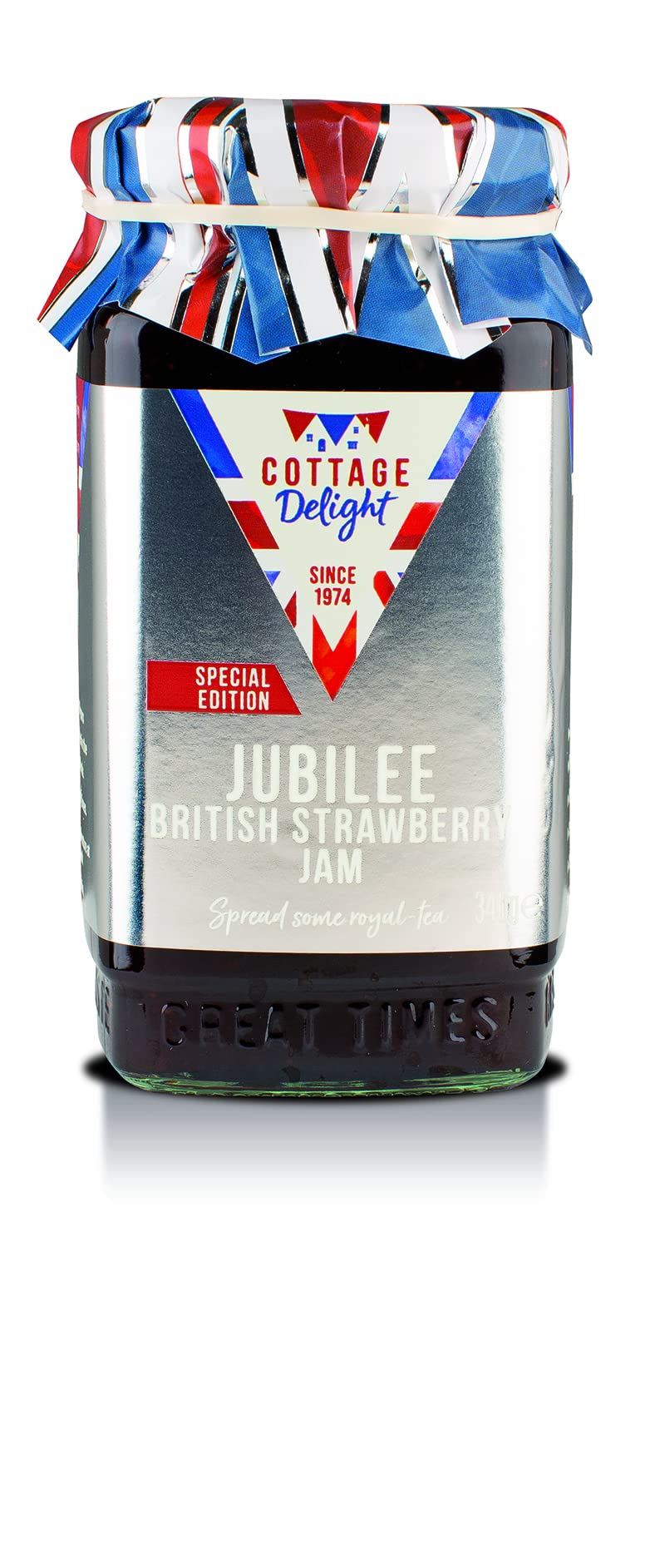 Cottage DelightJubilee British Strawberry Jam JB - 340g, Red