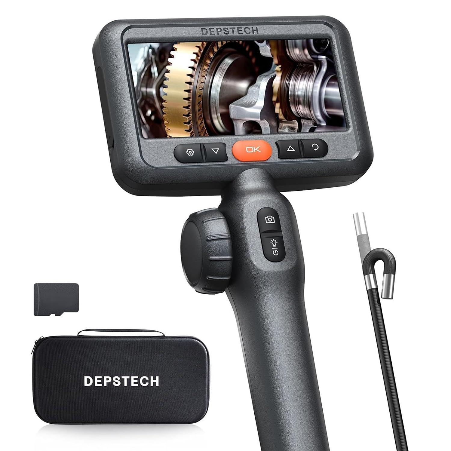 Amazon.co.jp: DEPSTECH ファイバースコープ 先端可動式 4.5インチIPS
