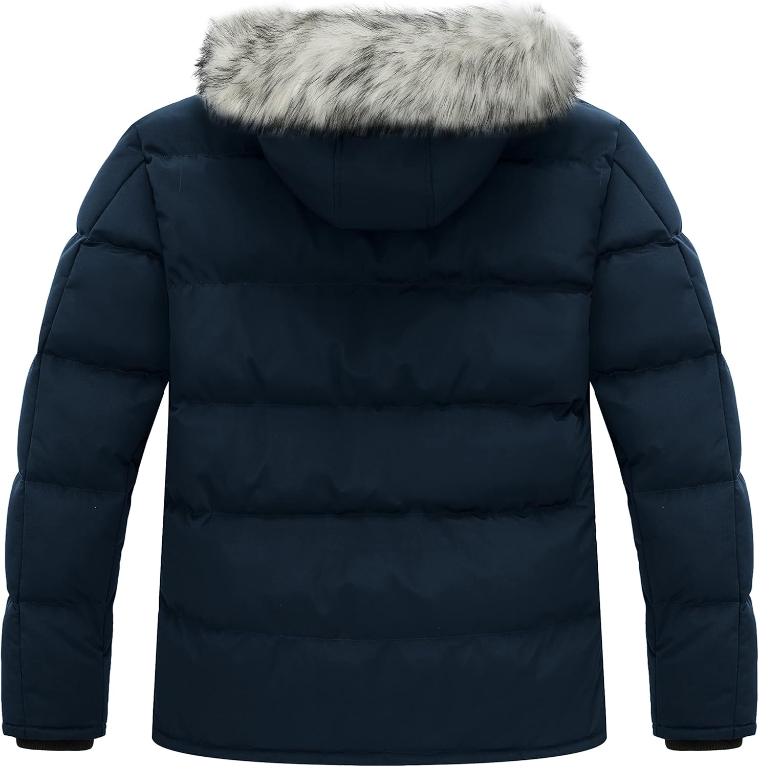 Soularge Men's Big and Tall Thicken Padded Winter Parka Coat with Removable Hood - Image 2