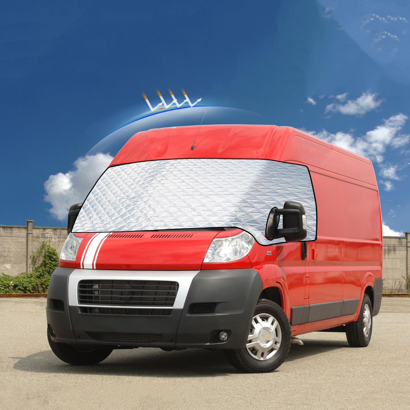 Copertura parabrezza anteriore per Fiat Ducato X250/290 per Peugeot Boxer 2006 – 2025 impermeabile Parabrezza Termico Parabrezza Parasole