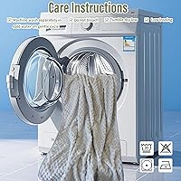 Vista 5 de Water Resistant Blanket for Bed Couch Sofa, Cat/Dog Blanket Waterproof Washable, Small Cozy Reversible Furniture Protector, Leakproof Throw