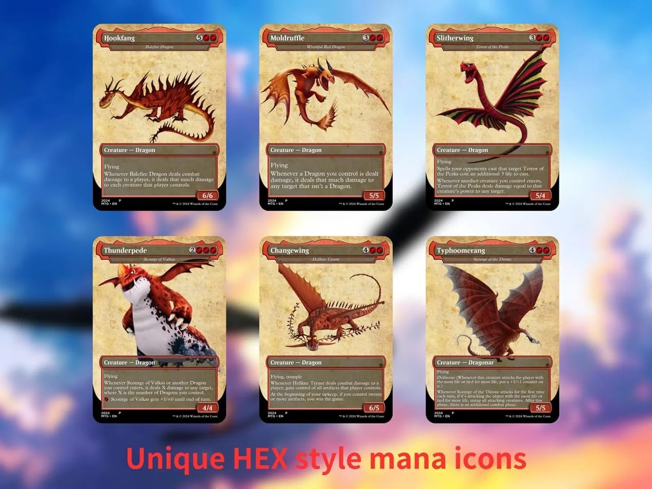 How to Lean Your Own Dragon Commander Deck | Dragon Card | Fan Made EDH Proxy • 100 MTG Cards Premium Set (Card Plus Leather Case)