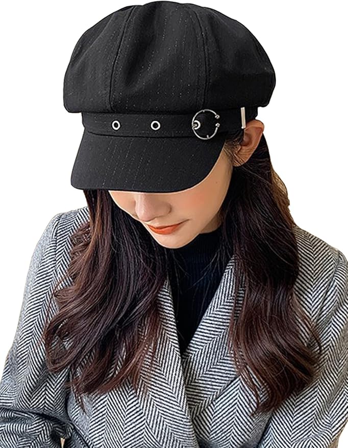 Gorra de mujer tipo boina de otoño primavera miniatura 3