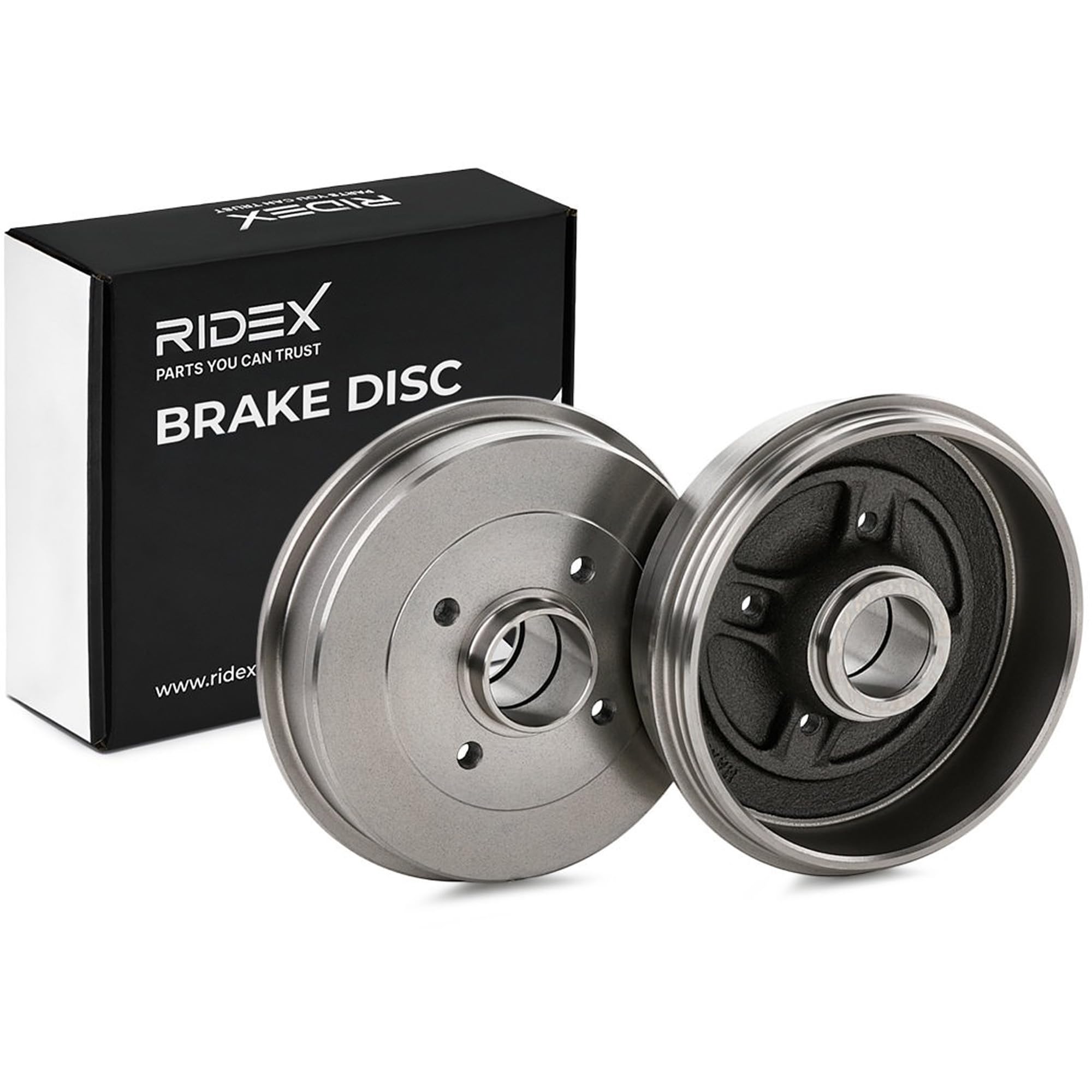RIDEX 2x Tambour de frein Ø203mm, Arrière Compatible avec RENAULT Clio 2 3/5 portes BB, CB, BB0/1/2, CB0/1/2 432026617R 432022546R 770818346