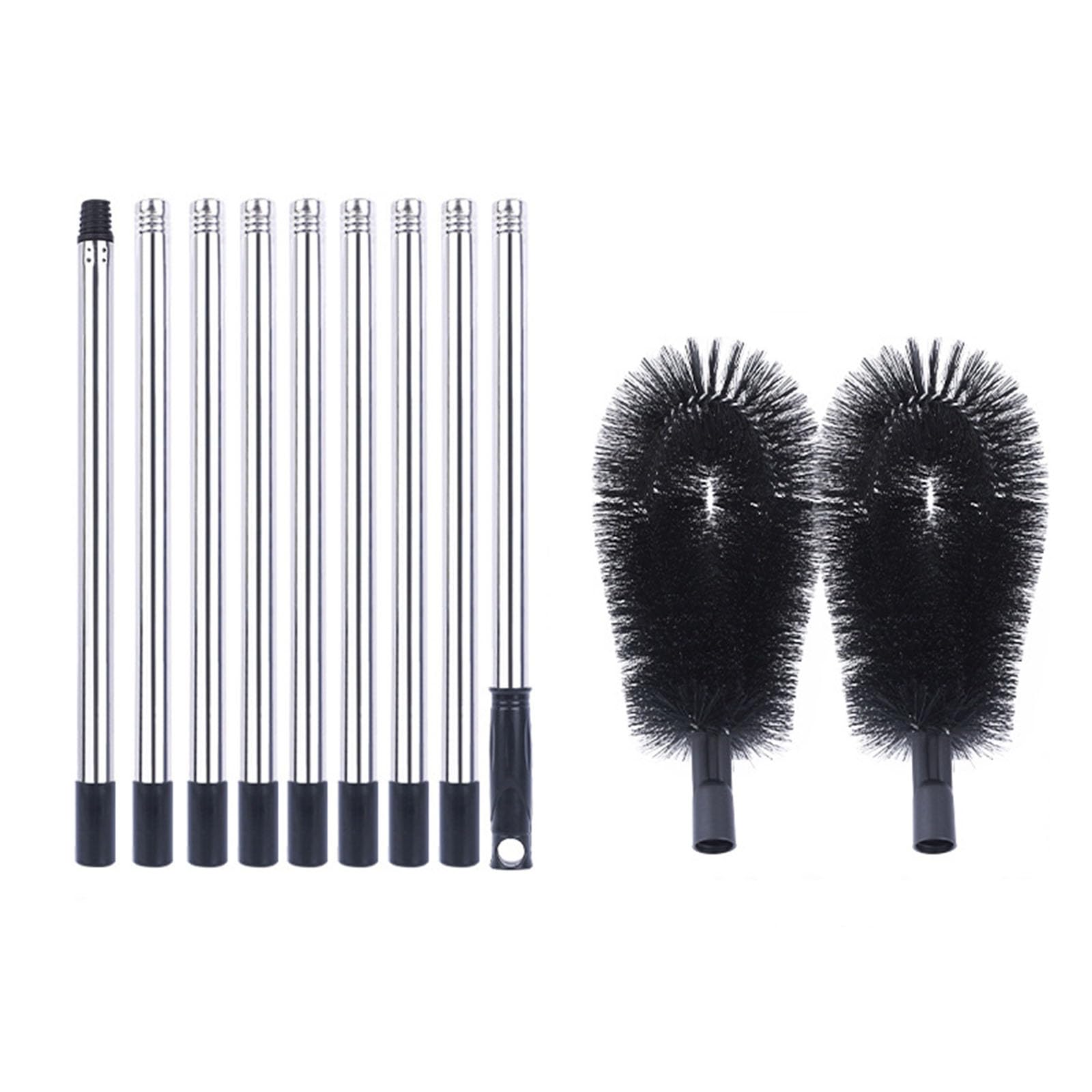 Extended Roof Cleansing Structure 11.8ft Extendable Post Permanent Rustless Head for Outdoor Face Maintenance Extendable Border Cleansing Brush