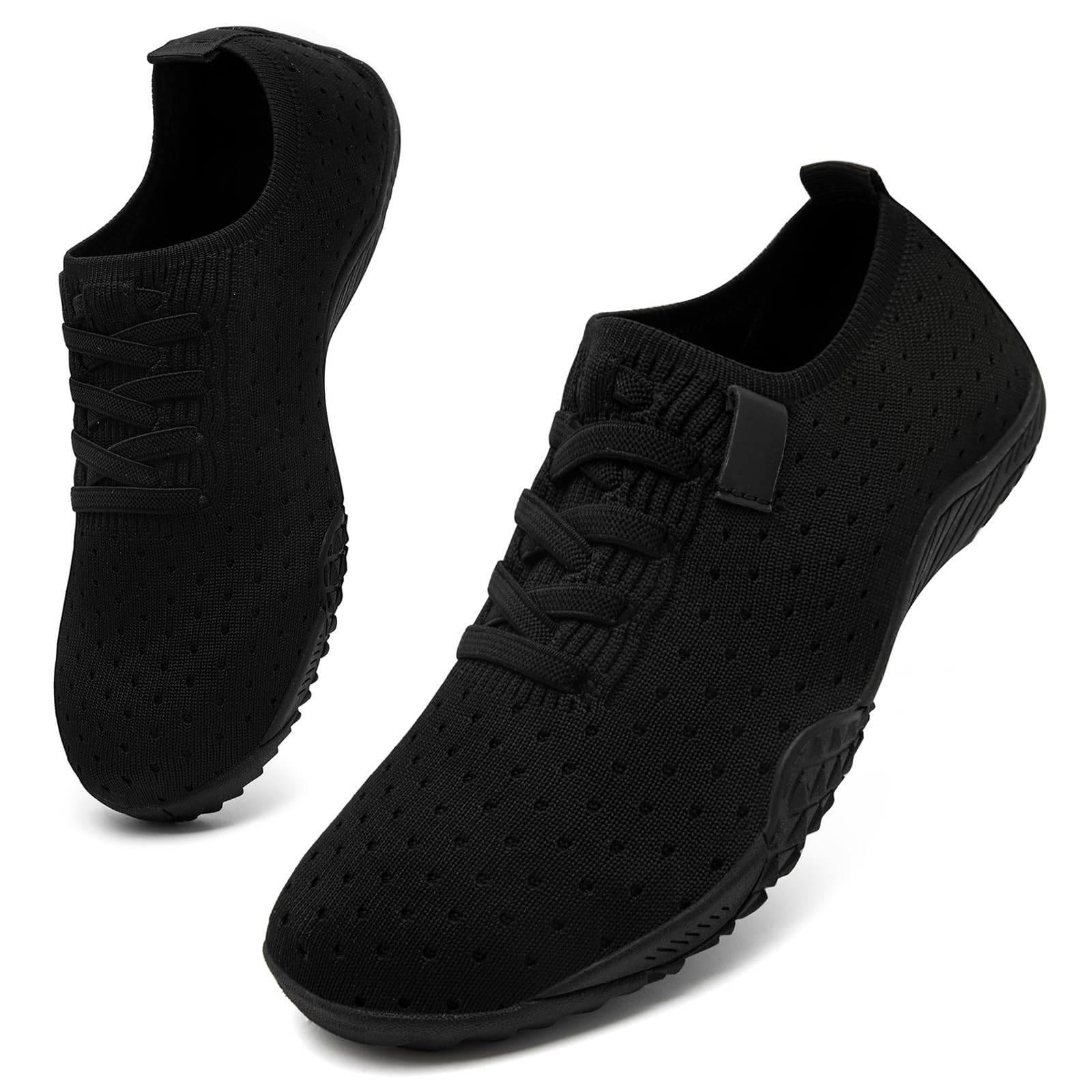 UNQWQZ Barfussschuhe Damen Weich Turnschuhe Hallenschuhe Atmungsaktiv Laufschuhe Trainlaufschuhe Bequem Sportschuhe Barfußschuhe Fitnessstudio rutschfest
