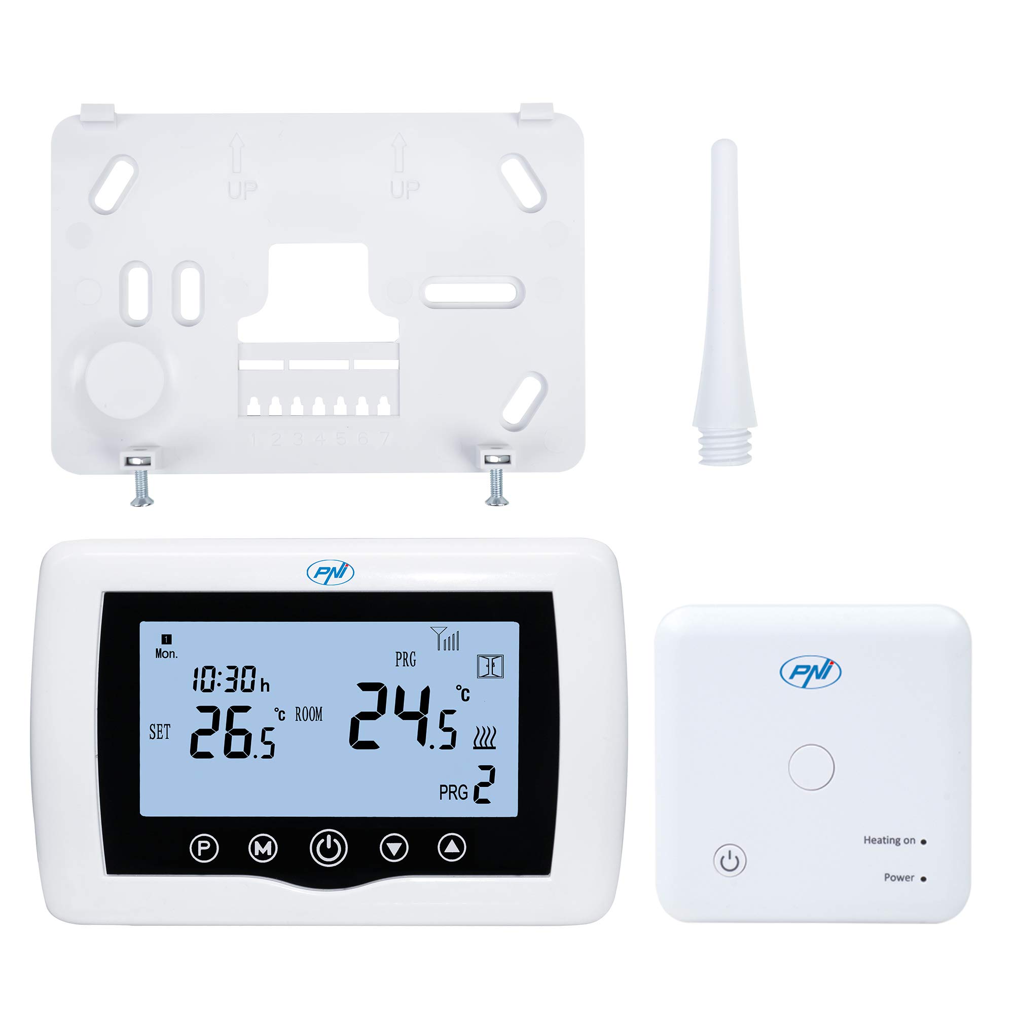 Termostato intelligente PNI CT36 wireless, con WiFi, controllo Internet, per centrali termiche, APP TuyaSmart