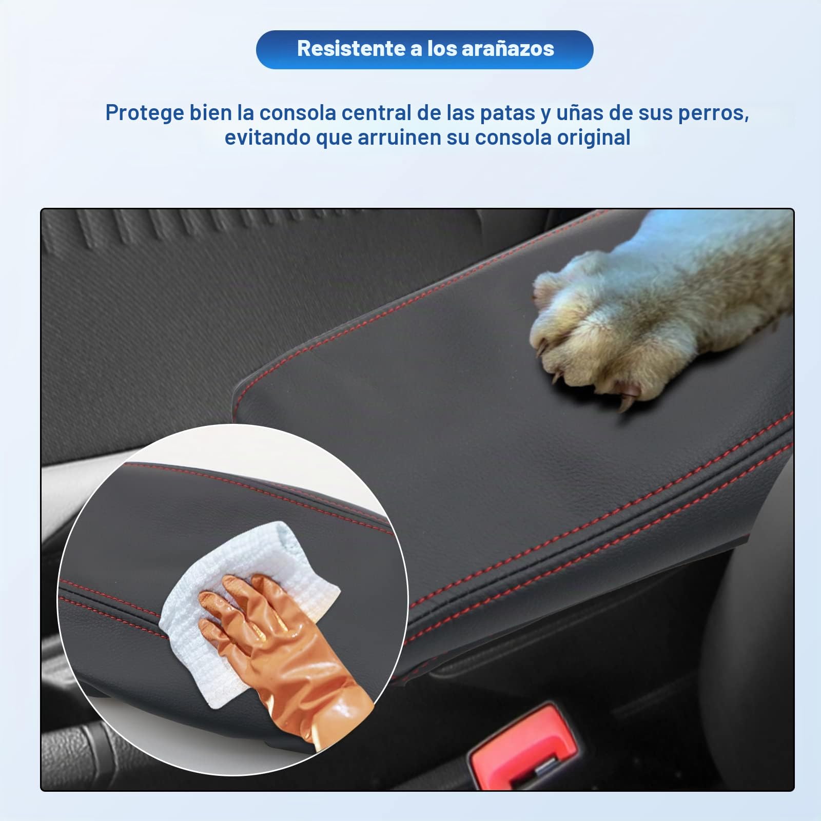 CDEFG Seat Ibiza 6F Arona 2017-2024 2025 Funda Reposabrazos Coche Cubierta Protectora para Caja Apoyabrazos Consola Central Tapa Antiarañazos Interior Ibiza Arona Accesorios