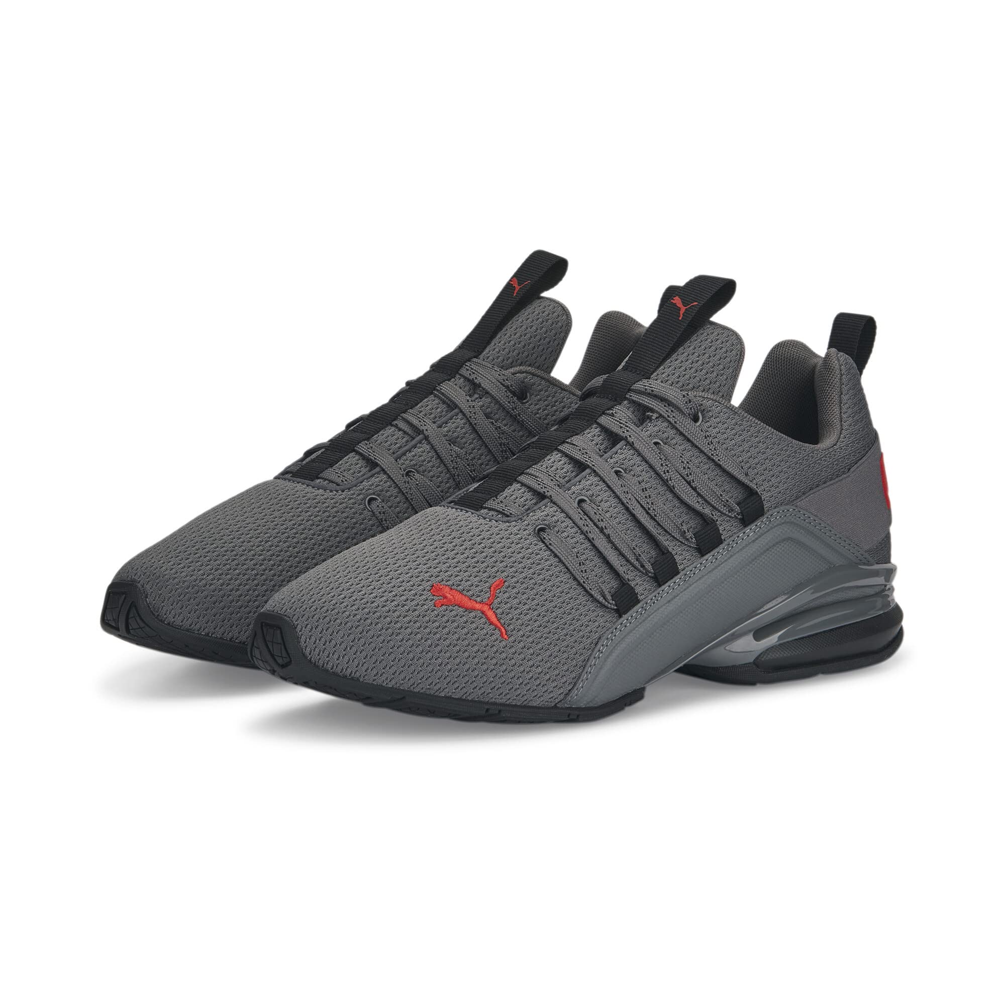 PUMA Zapatillas de Running Hombre Axelion Refresh 41, Black Cool Dark Gray Red