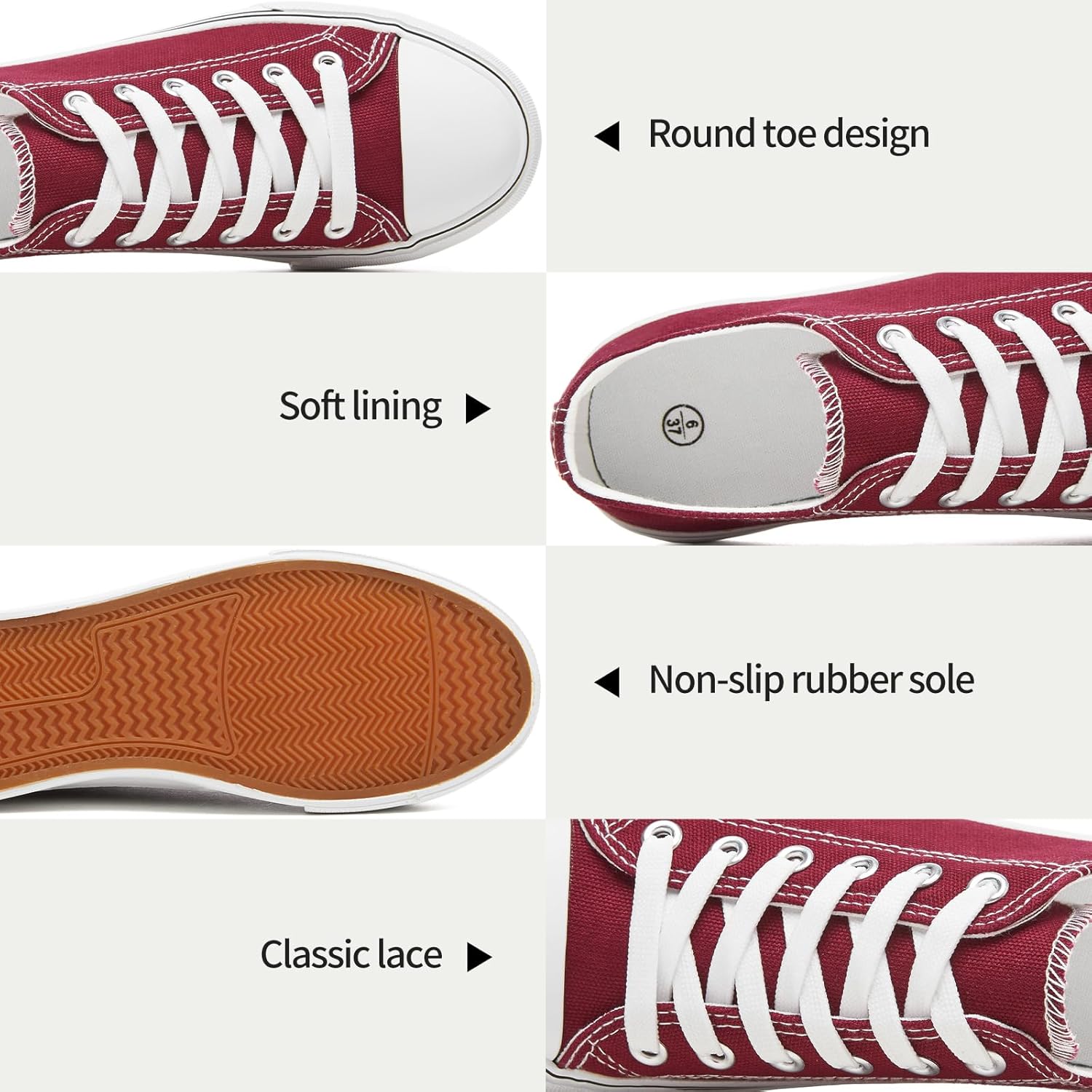 Iarus Womens Canvas Shoes Low top Sneakers for Womens Fashion Casual Shoes Walking Comfortable Shoes - Image 2