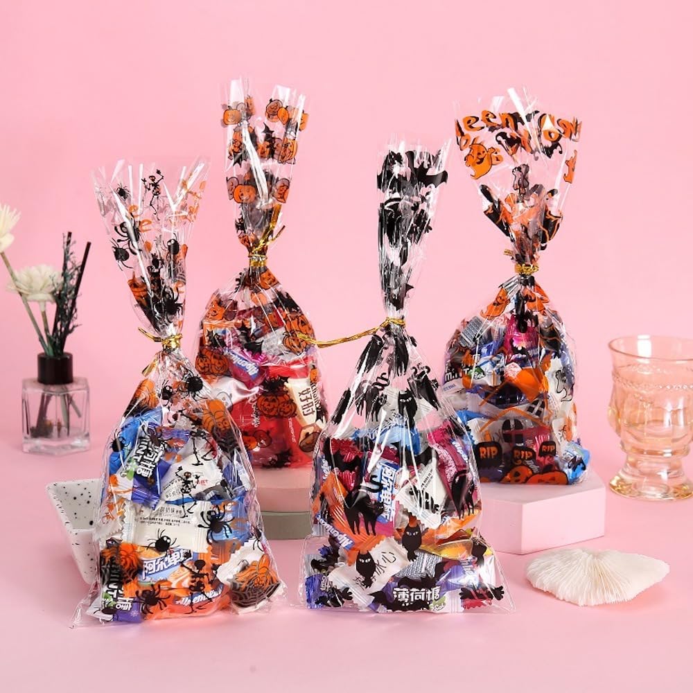 Sacs En Cellophane - GALQISA - 100 Pièces - Transparent - Idéal Pour Cadeaux De Pâques - Résistants - Beaux-Arts Et Loisirs Créatifs