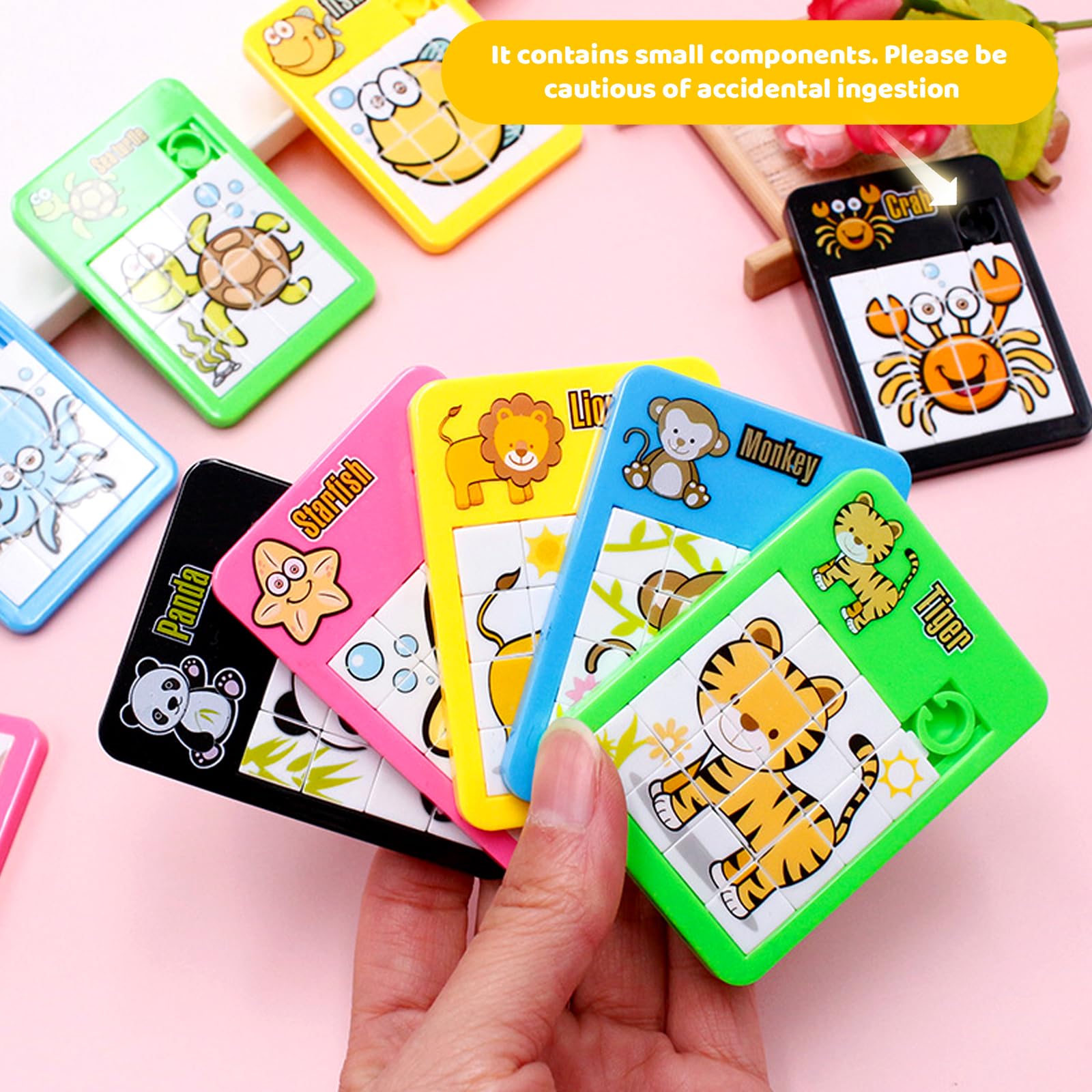 Rompecabezas Deslizantes 30 Pack Mini Puzzle Educativo con Animales Coloridos Juguetes Super Slide Regalos Cumpleaños Detalles de Fiesta Viaje y Oficina — view 5