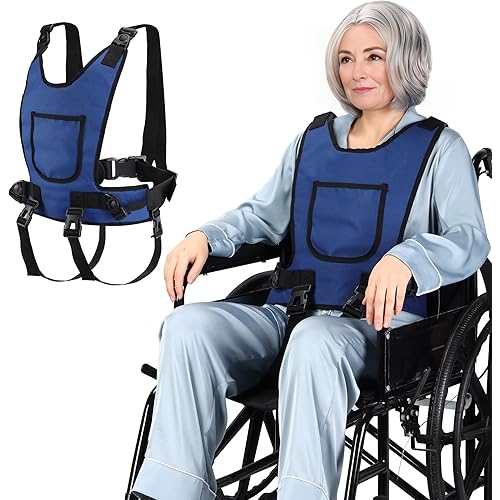 Wheelchair Seatbelt Safety Harness for Dementia Patients Falling Out Prevention Wheelchair Safety Harness for Adults,The Elderly, Pregnant & Paralyzed