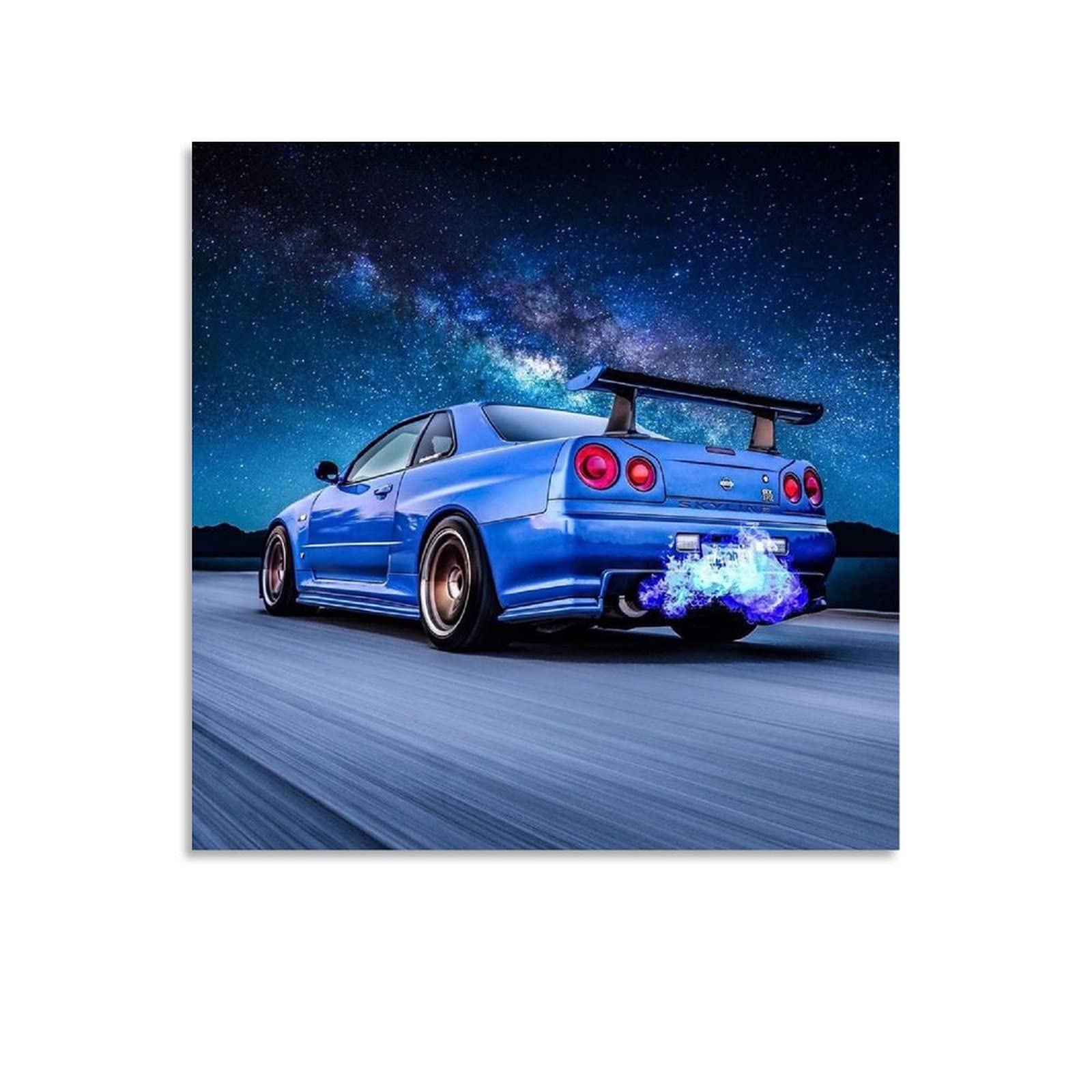 JDM Car Poster R35 Supra Poster Decorative Painting Canvas Wall Art Living Room Posters Bedroom Painting 16x16inch(40x40cm)