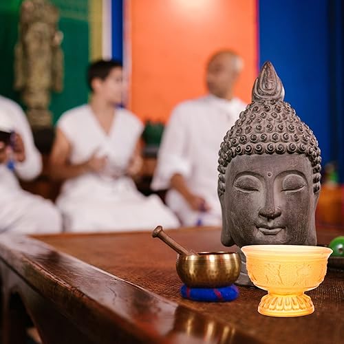 Miniatura 3 de IMIKEYA Taza de agua de esmalte de color, taza de oferta de vidrio, suministro budista, taza de té transparente, taza de café expreso, taza de