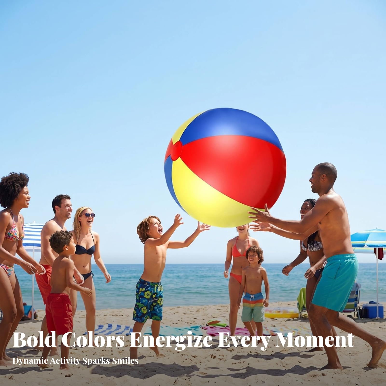Palla da Spiaggia Gonfiabile a Pannelli Palla da Spiaggia Galleggiante Gioco Estivo per Bambini, All'aperto